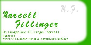 marcell fillinger business card